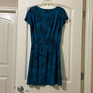 Banana Republic teal floral dress